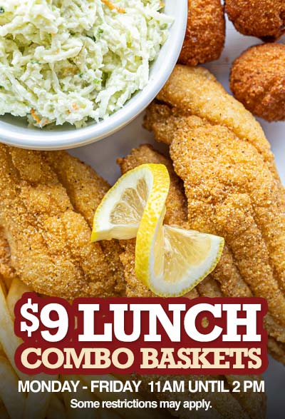 $9 Combo Baskets for Lunch at Davids Catfish House